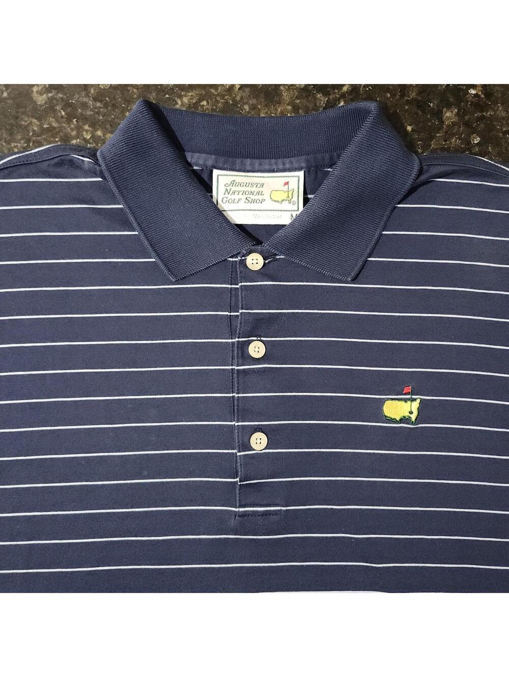 Masters Augusta National Golf Shop Polo Shirt Mens Medium Preppy Casual Cotton